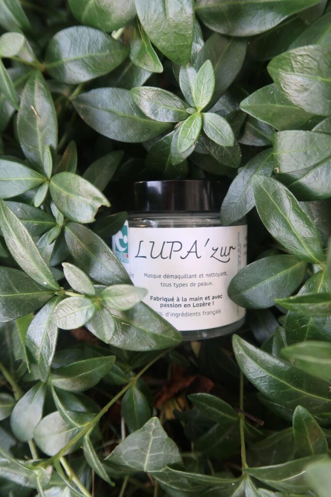 masque spiruline démaquillant nettoyant LUPA'zur LUPA'lis cosmétiques naturels bio français fabriqués artisanalement en Lozère